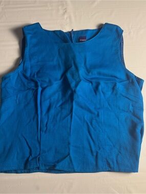💙 Vintage 90s Resource Azure Blue Cotton Top - L - USA Made 💙